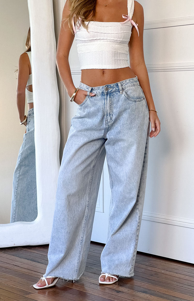 Kvinnors Vida Boyfriend-jeans med Medelhög Midja och Rå Kant