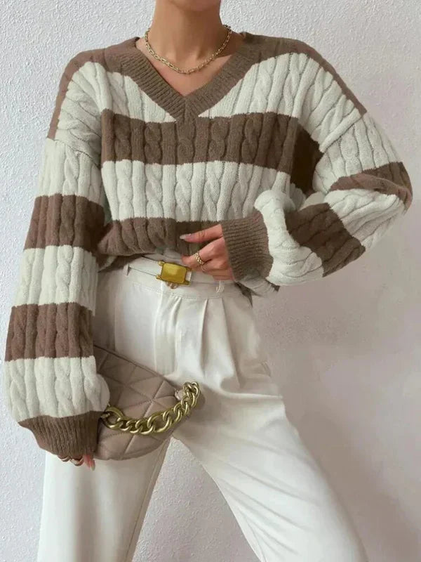 Kvinnotröja Med Lös Passform Och Mjuk Textur