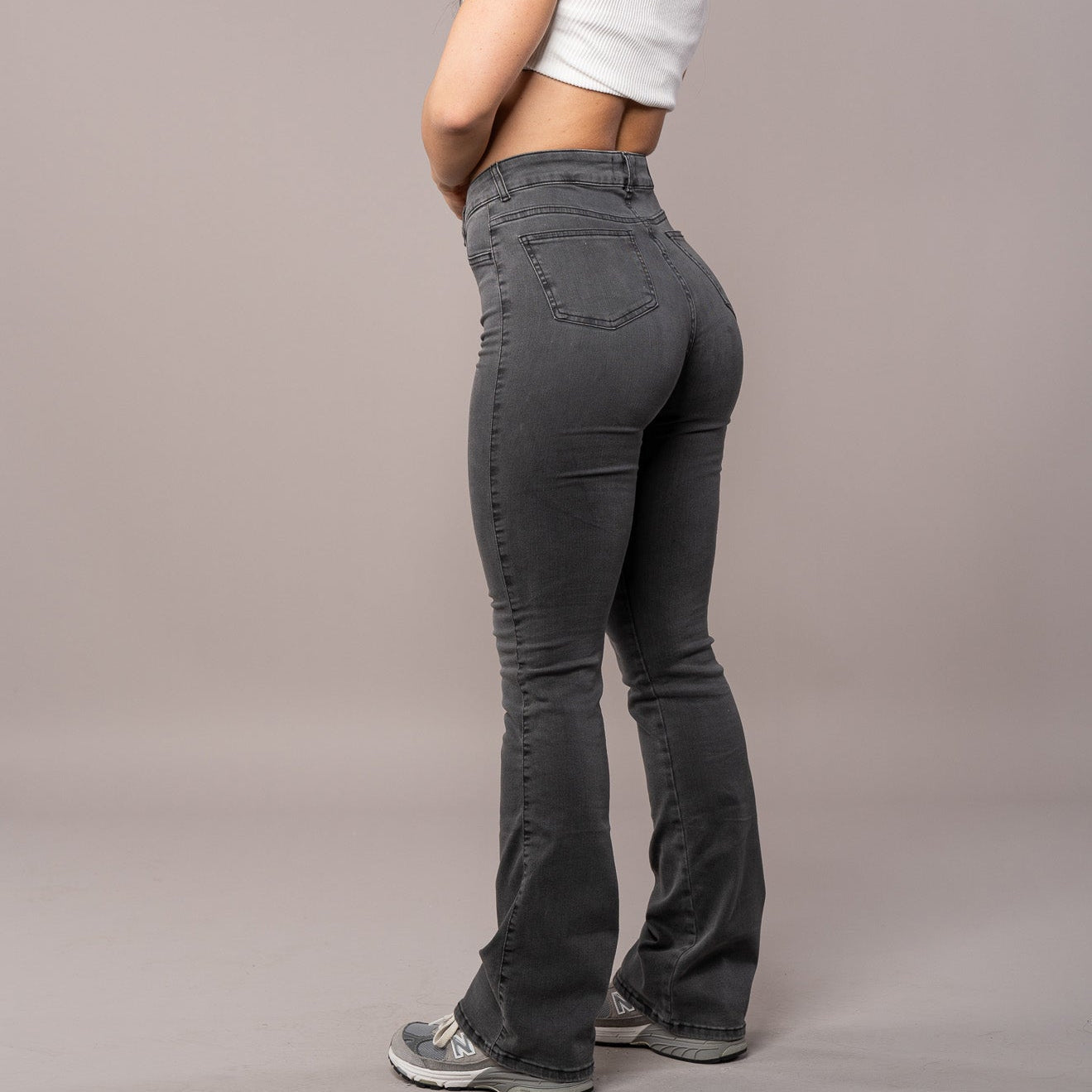 Damjeans Med Hög Midja Och Stretchig Denim