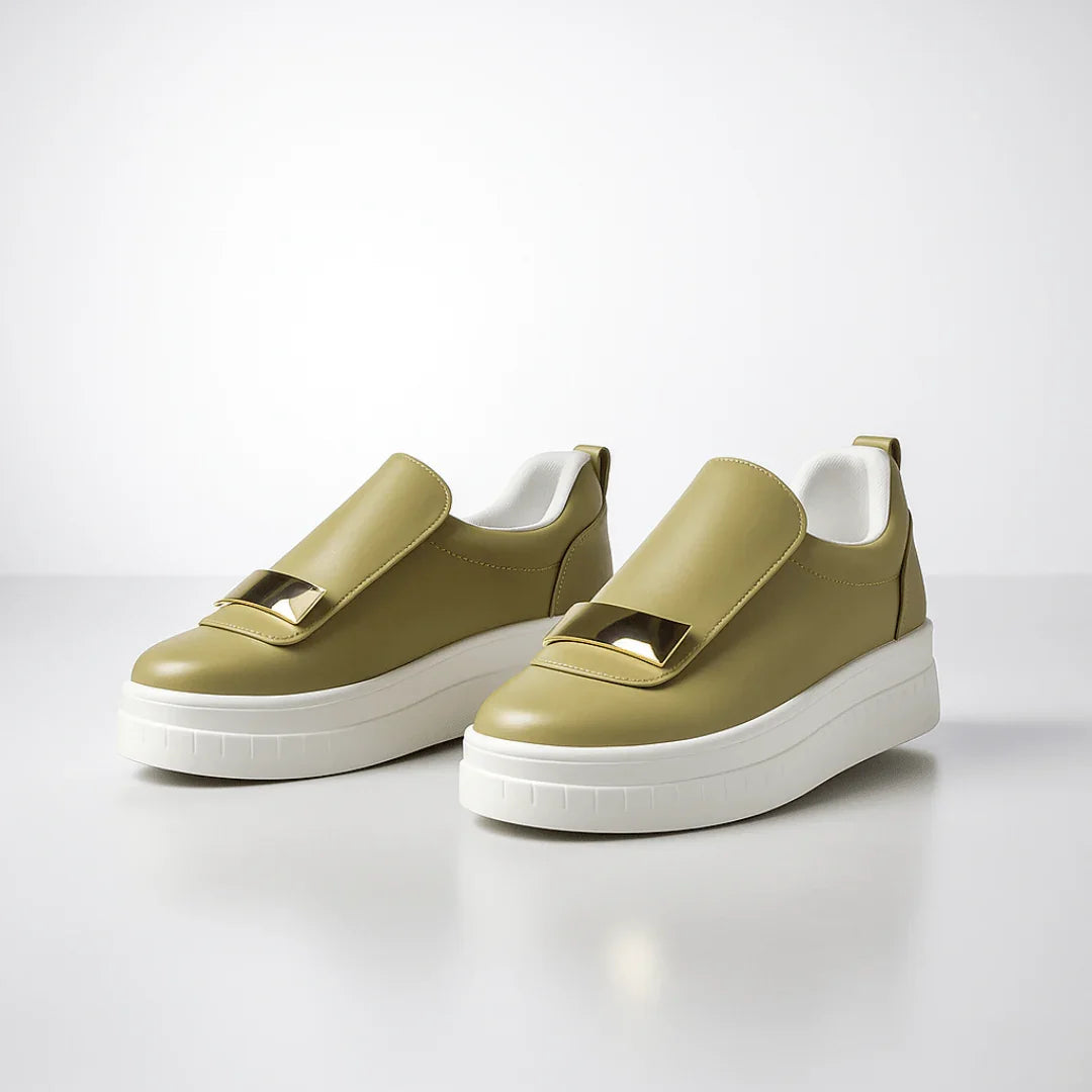 Dam Loafers med Platå, Slip-On och Dämpad Innersula