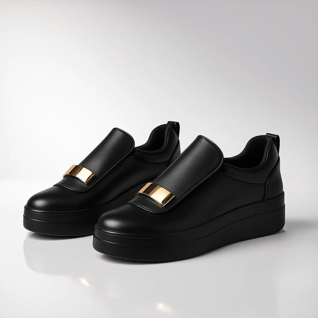 Dam Loafers med Platå, Slip-On och Dämpad Innersula