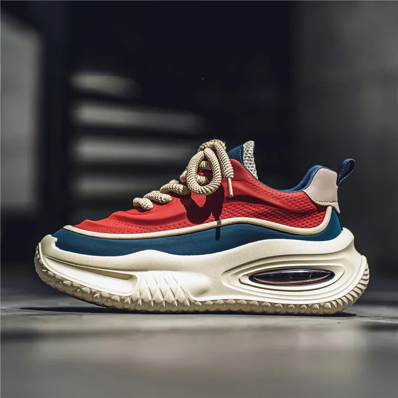 Herrsneakers Retro Mesh-Överdel Tjock Sula