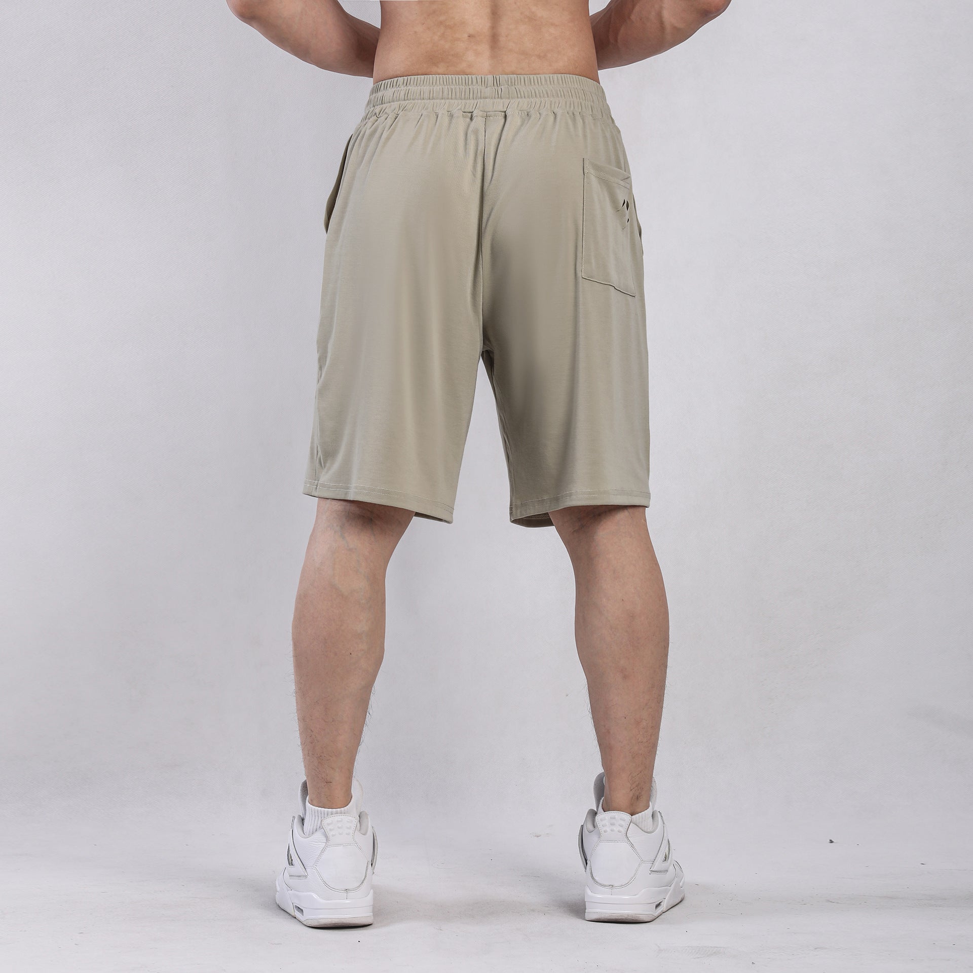 Herr Sommarsportshorts Lös Passform Rivna Detaljer Mellanlånga