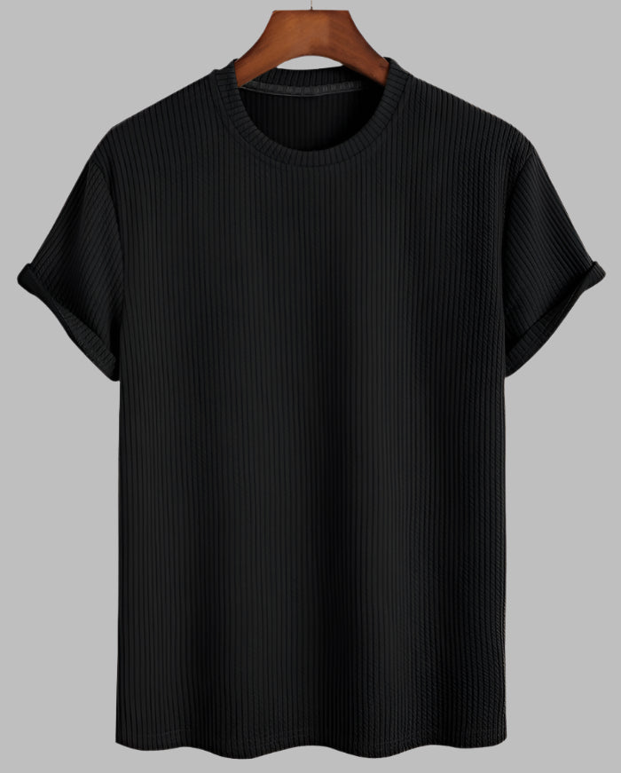Herr-T-Shirt Med Rund Hals Och Korta äRmar, Lätt Och Andningsbar