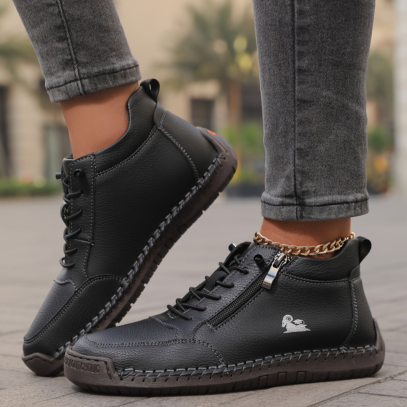 Damsneakers Med Bred Framfotsstödjande Sula