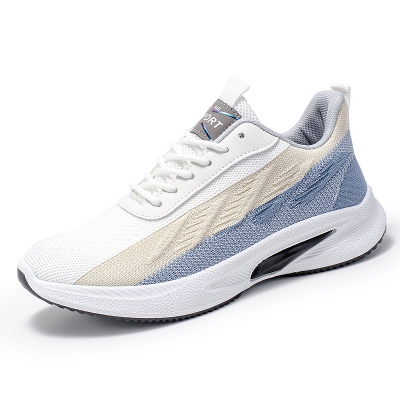 Herr Löparsneakers Med Snörning, Låg Design Och Rund Tå