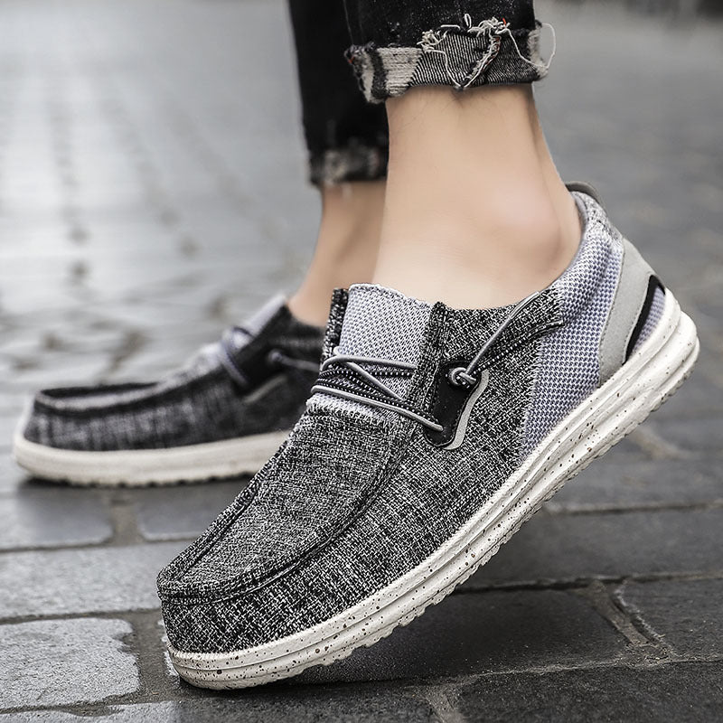 Herrloafers I Canvas Med Lätt Eva-Sula