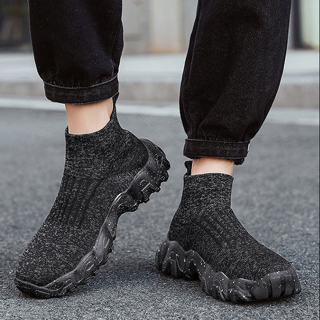 Herrskor Med Mellanhöga Slip-On-Platåskor