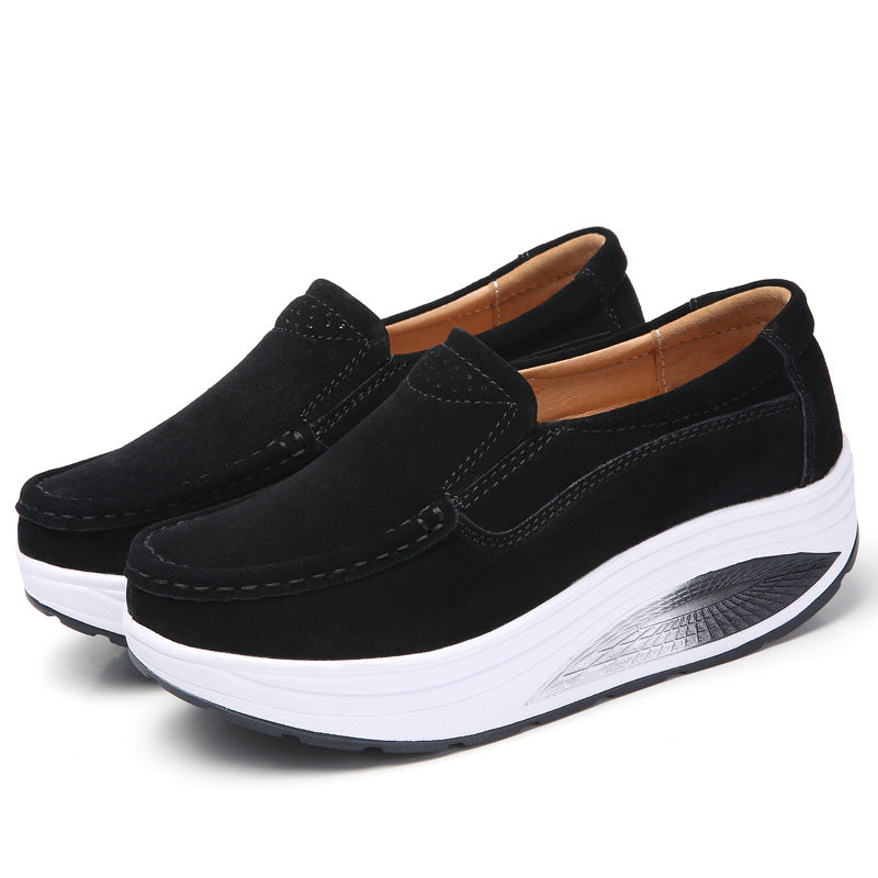 Damskor Med Plattformsspänne Och Slip-On-Motiv