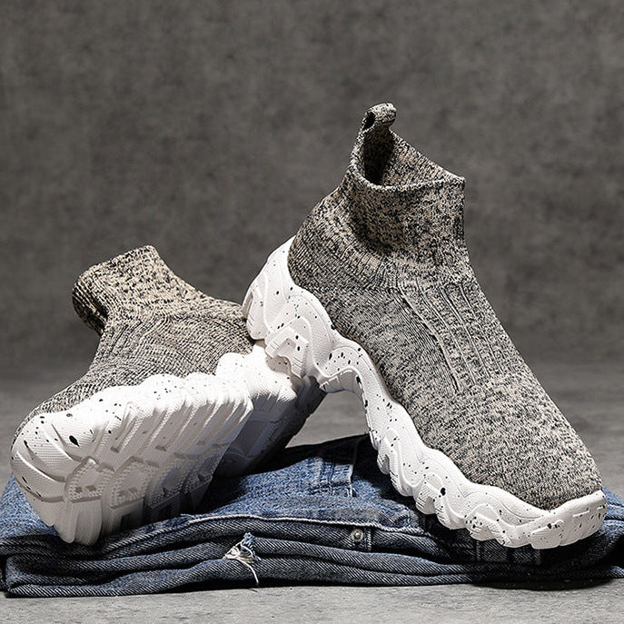 Herrskor Med Mellanhöga Slip-On-Platåskor