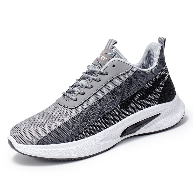 Herr Löparsneakers Med Snörning, Låg Design Och Rund Tå