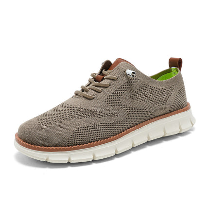 Lätta Låga Sneakers För Män Med Mesh-Ovandel Och Platt Klack