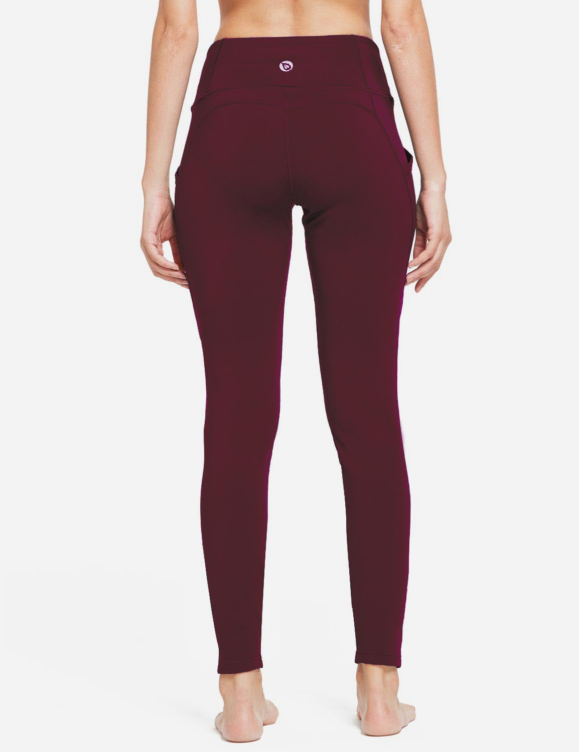 Damlånga termoleggings med fickor och hög midja