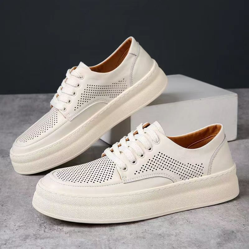 Herr Trendiga Sport Casual Skor Låga Tjocka Sulor Andningsbara Design