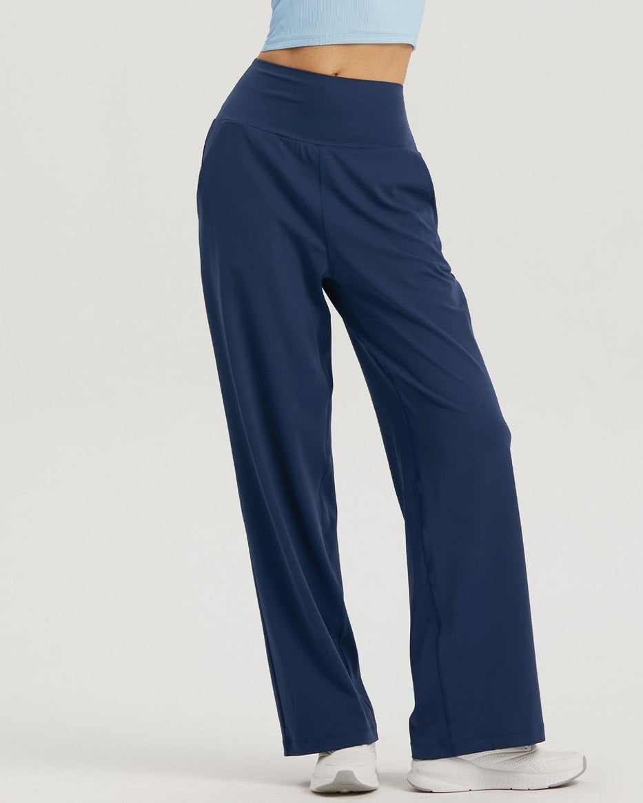 Yogabyxor Med Hög Midja Och Vida Ben För Kvinnor Och Stretchig Passform