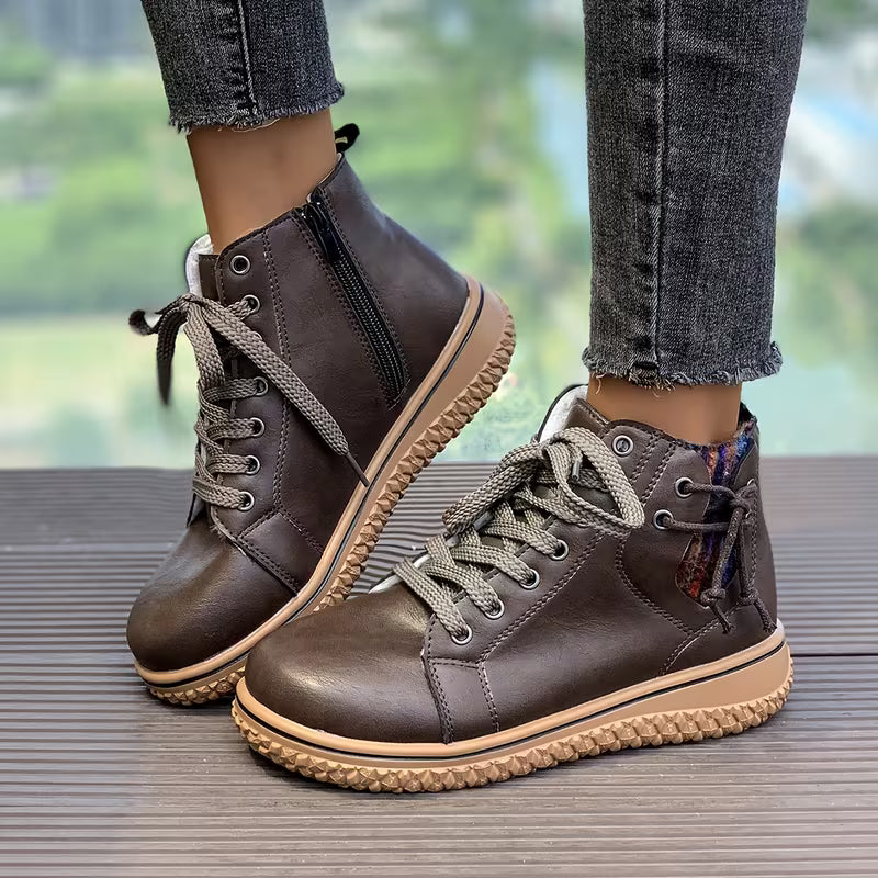 Platta Snörskor För Kvinnor Ger Stöd