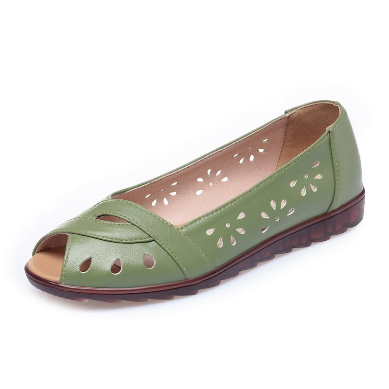 Damsommarsandaler Med Peep Toe-Motiv Och Spänne