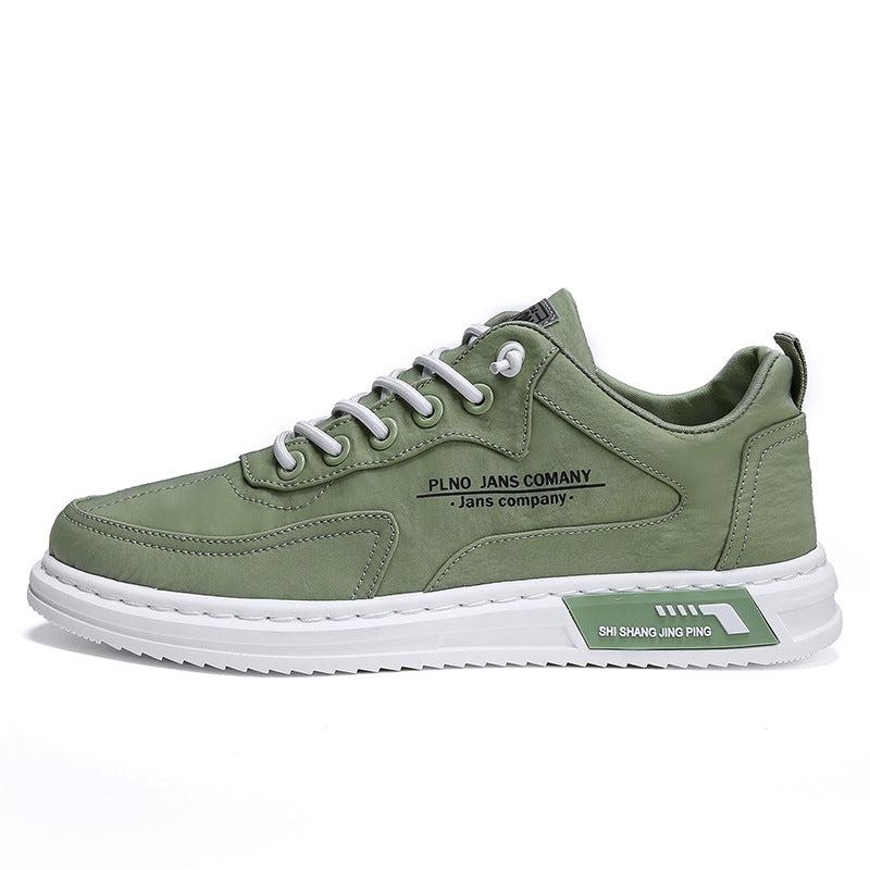 Herrsneakers Med Ovandel I Kanvas Och Platåsula I Gummi