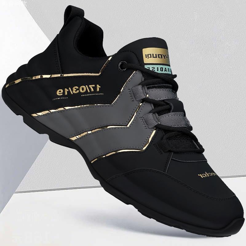 Herr Löparskor Sneakers Med Snörning Och Tjock Sula