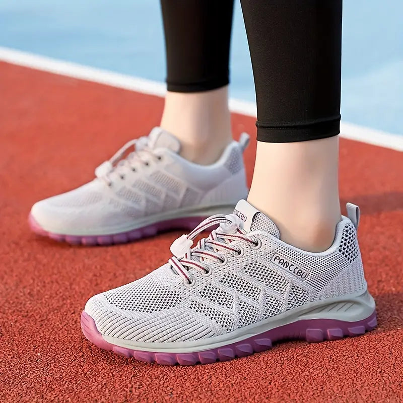 Damsneakers Andningsbara mesh Vadderade sulor Valvstöd