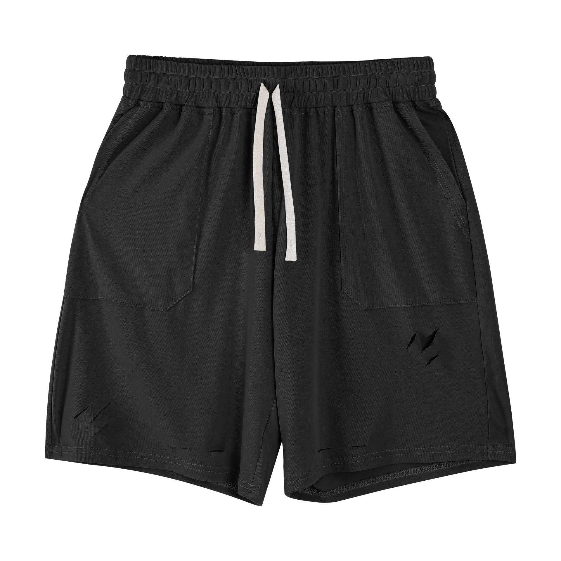 Herr Sommarsportshorts Lös Passform Rivna Detaljer Mellanlånga