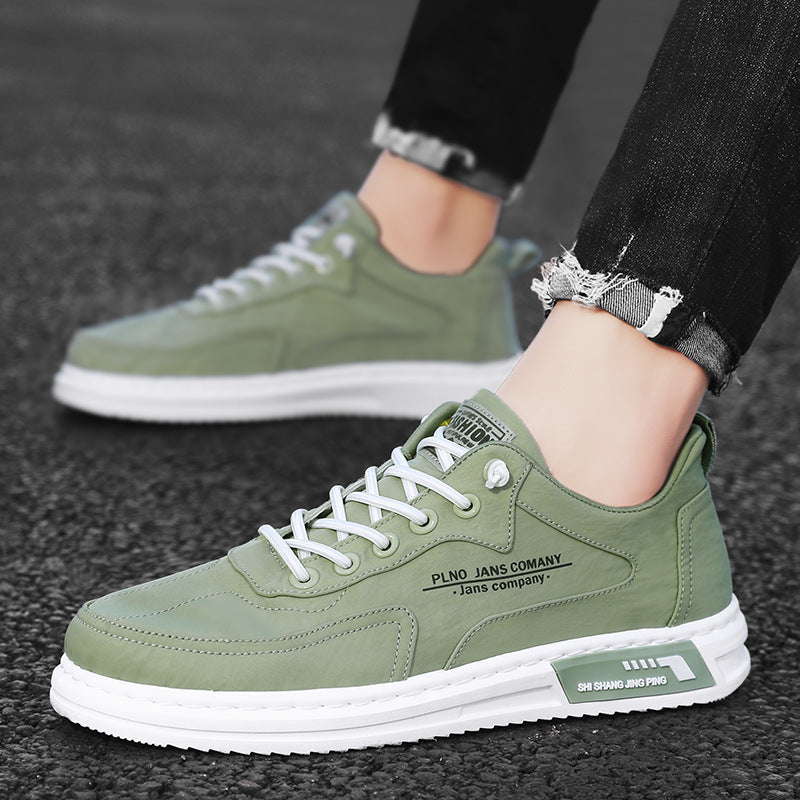 Herrsneakers Med Ovandel I Kanvas Och Platåsula I Gummi