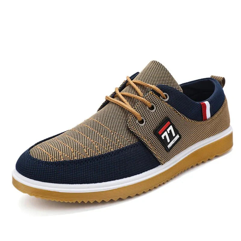 Herr Slip-On Skor Med Andningsbar Ovandel Och Gummisula
