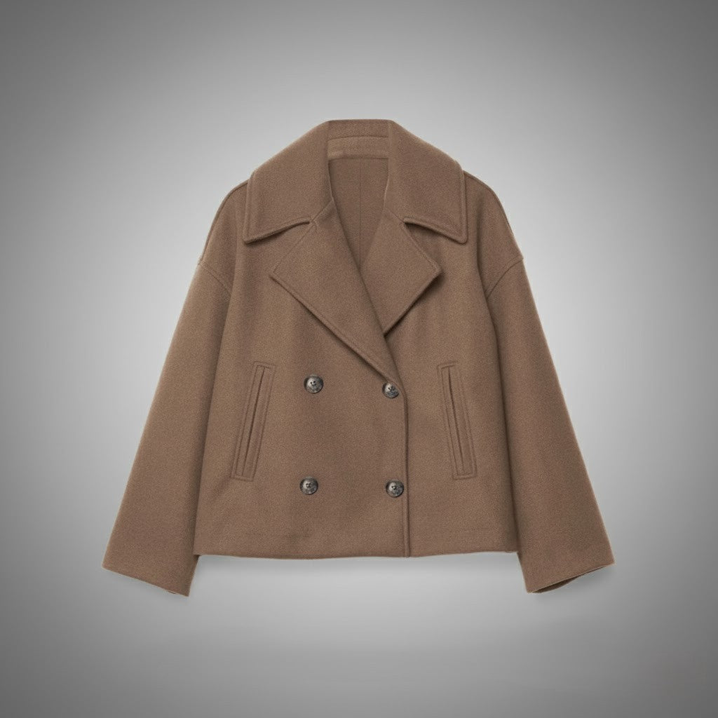 Dam Höstkappa Kort Med Kavajslag