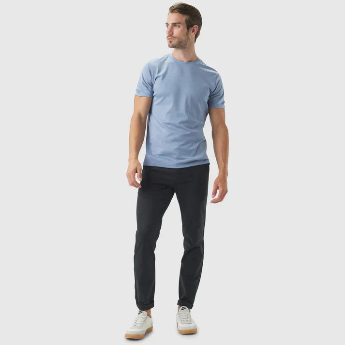 Herr Stretchbyxor Med Elastisk Midja och Slim Modern Passform