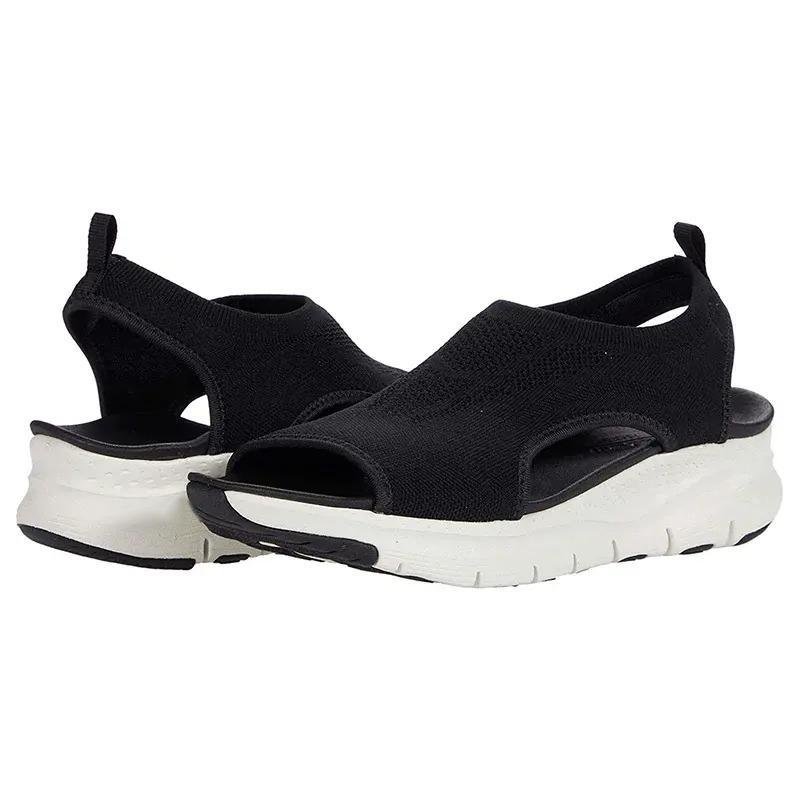 Kvinnors Sommarsandaler Slip-on med Bågstöd och Formad Fotbädd