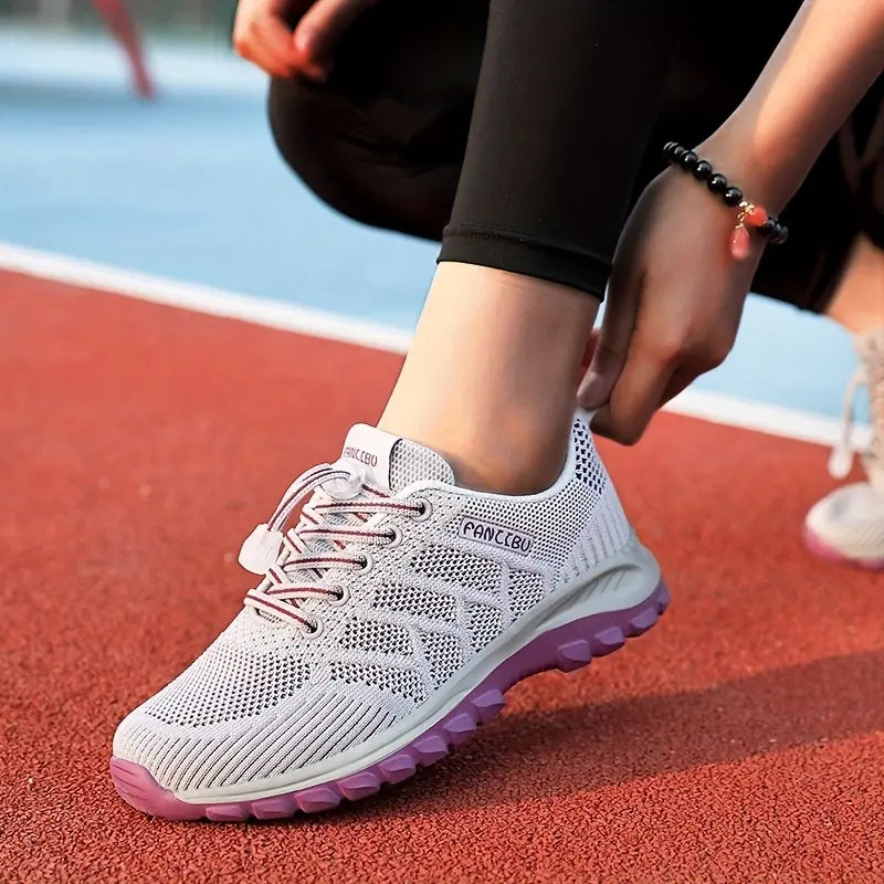 Damsneakers Andningsbara mesh Vadderade sulor Valvstöd