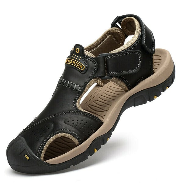 Herr Sommarsandaler Slip On Bred Passform Halkfri Kuddesula
