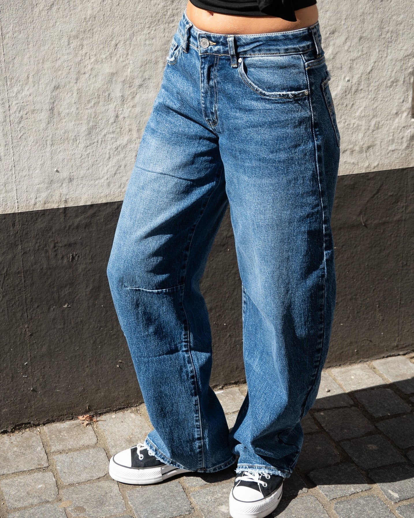 Jeans för Dam med Balloon Fit och Vida Ben