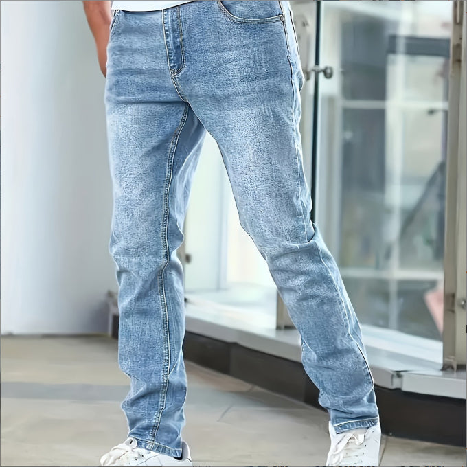 Herrjeans Med Stretch Och Dragkedja