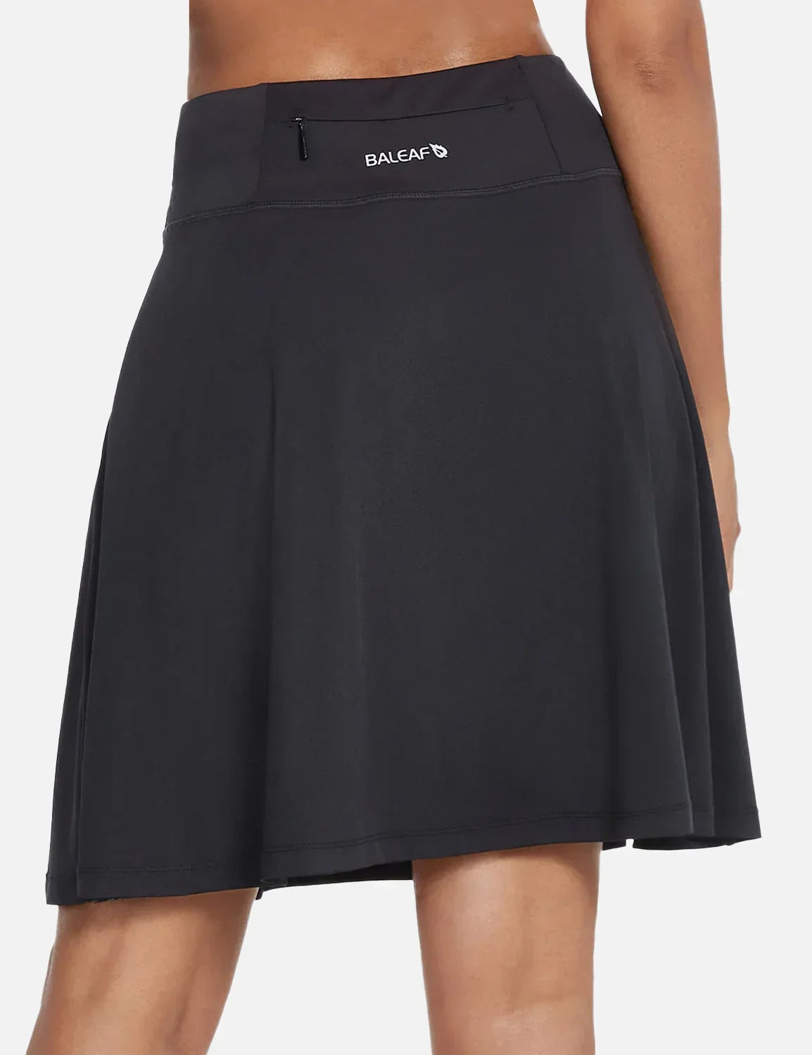 Dam Skort för Sommaren UPF50 Plus Hög Midja Plisserad med Inbyggda Shorts och Fickor