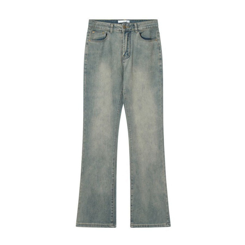 Herrjeans Med Raka Ben Och Tvätt