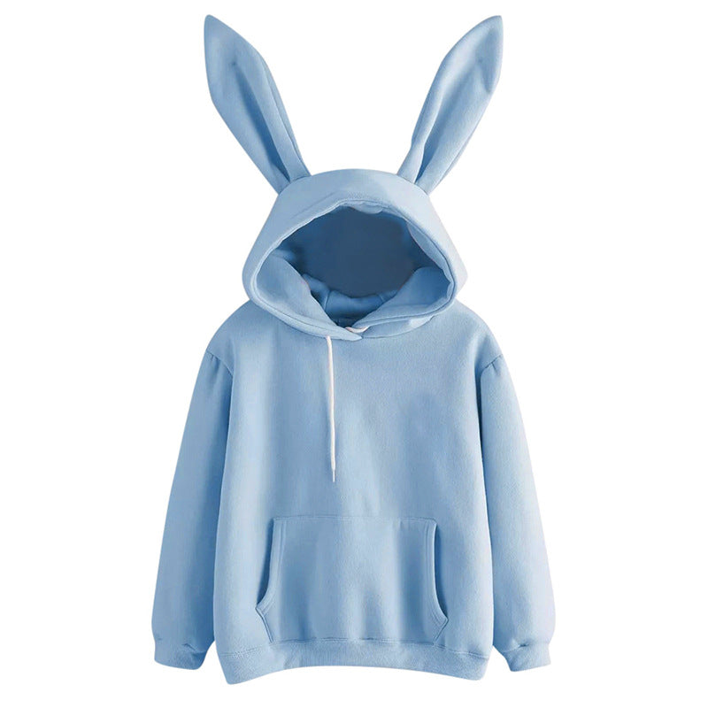 Damtryckt Huvad Långärmad Pullover Med Huva