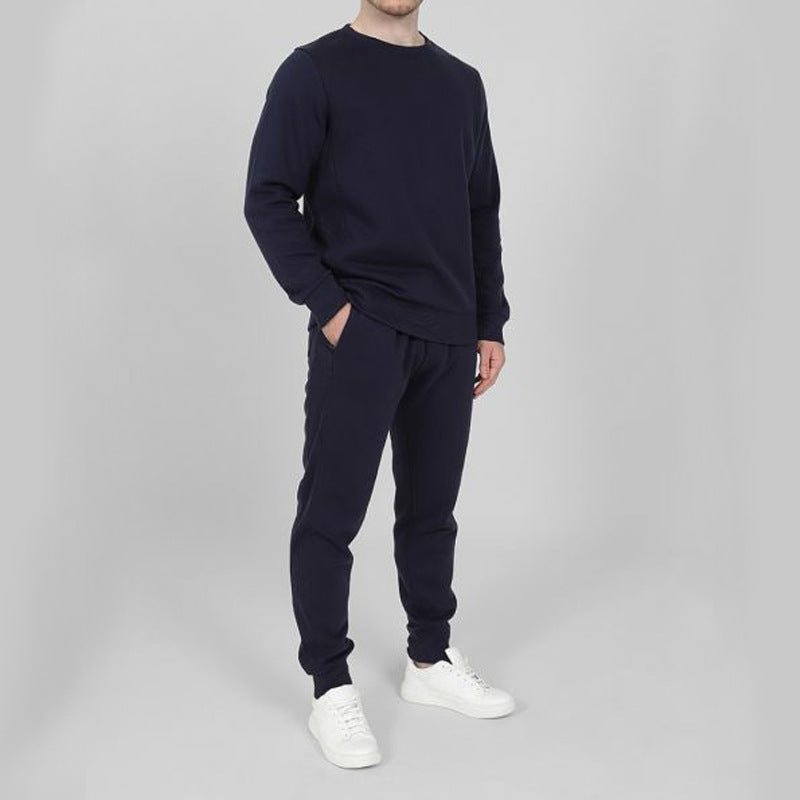 Herr Sportset Slim Fit Tvådelad Rund Hals Lång Ärm