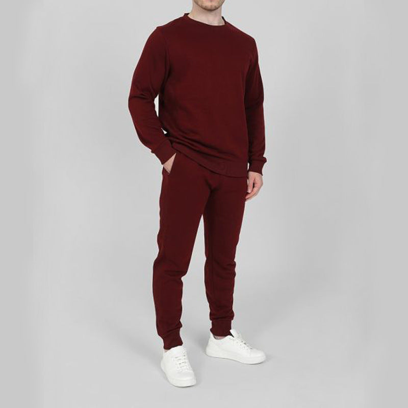 Herr Sportset Slim Fit Tvådelad Rund Hals Lång Ärm