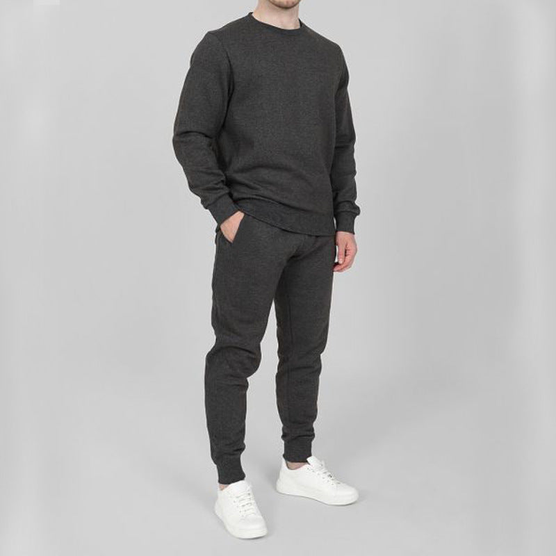 Herr Sportset Slim Fit Tvådelad Rund Hals Lång Ärm