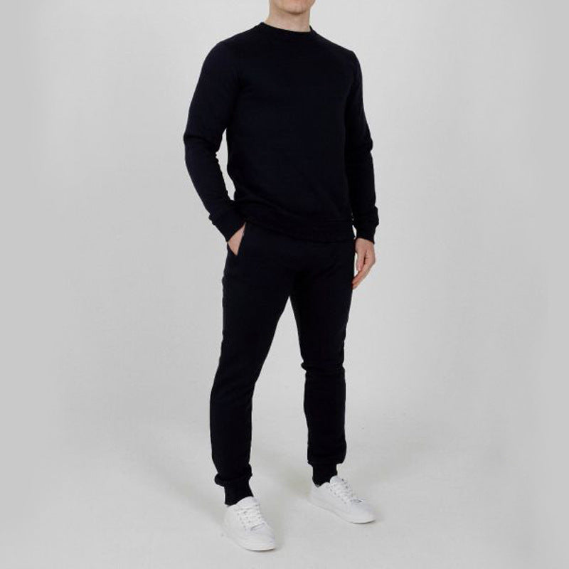 Herr Sportset Slim Fit Tvådelad Rund Hals Lång Ärm