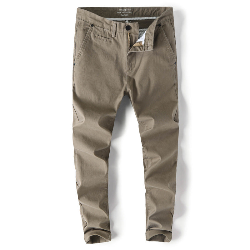 Herrbyxor Slim Fit Medelhög Midja, Rak Benform, Dragkedjegylf