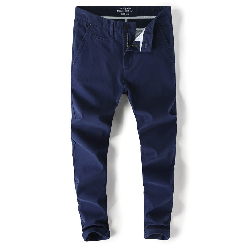 Herrbyxor Slim Fit Medelhög Midja, Rak Benform, Dragkedjegylf