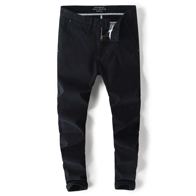Herrbyxor Slim Fit Medelhög Midja, Rak Benform, Dragkedjegylf