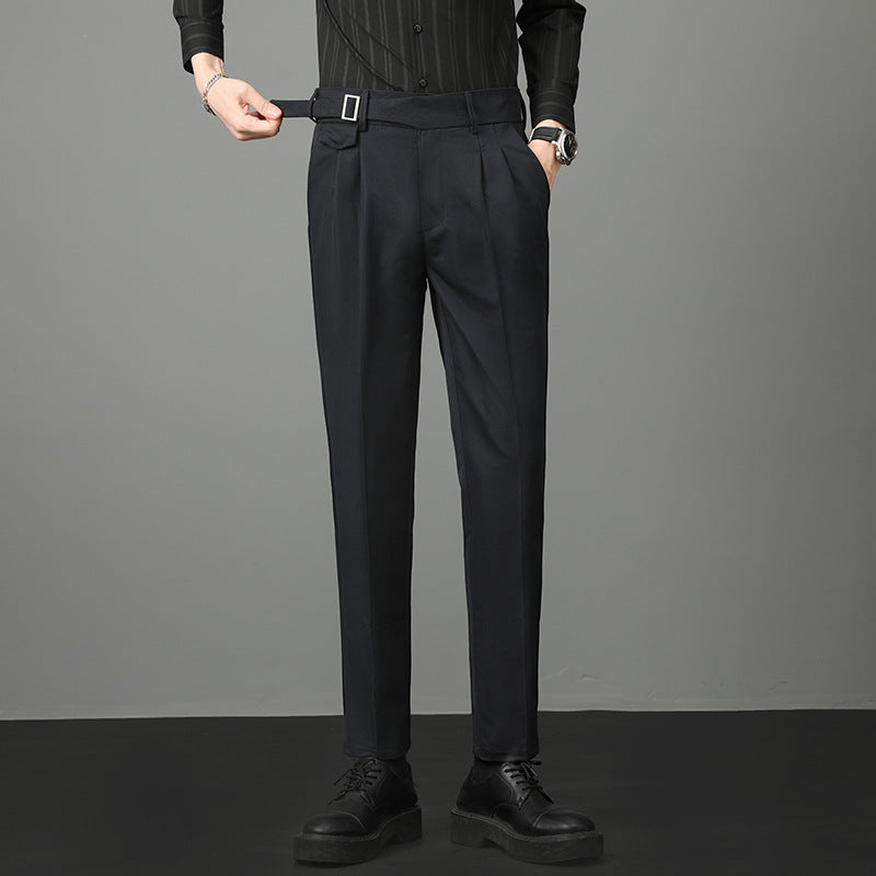 Herr Höst Slim Fit Raka Kostymbyxor Midjeposition med Lätt Stretch