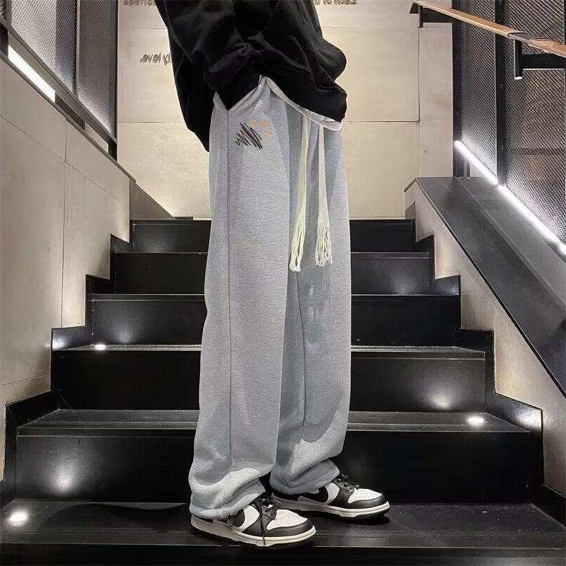 Herrar Vår Croppade Byxor Lös Passform Rak Ben Mellanhög Midja M till 8XL