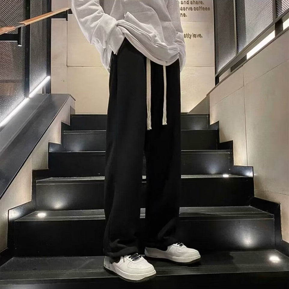 Herrar Vår Croppade Byxor Lös Passform Rak Ben Mellanhög Midja M till 8XL