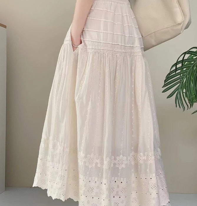 Dam Midjekjol A-linjeformad Enfärgad Midjelång