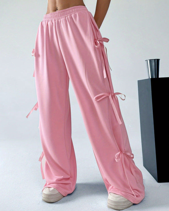 Dambyxor Med Resår I Midjan, Raka Ben Och Kontrasterande Design