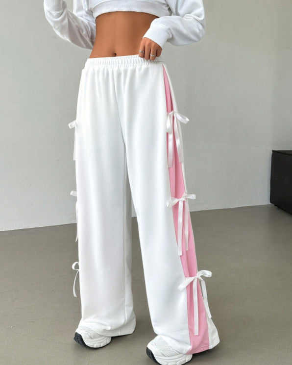 Dambyxor Med Resår I Midjan, Raka Ben Och Kontrasterande Design